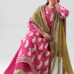 3 Piece - Digital Printed Embroidered Suit - 42601143